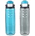 Powerade Chug Water Bottle 28 oz Two Pack Blue/Charcoal