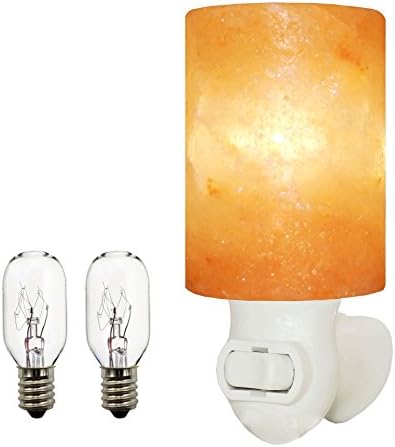 Himalayan Pink Salt Lamp Night Light Salt Rock Hand Carved Natural Pink Himalayan Salt Lamps for bedrooms Night Light Plug in Wall Light Bulb Air Purifying Lighting (SP-121)