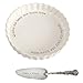 Mud Pie Quiche Baker Serving Set, , White