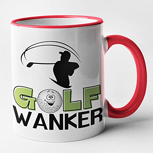 Golf Wanker - Funny Rude Golf / Golfing Mug (Red)