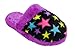Girls Printed Plush Slippers with Faux Fur Trim and Lining - Assorted Colors
