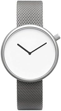 Bulbul Ore Unisex Quartz Watch with White Dial Analogue Display and Silver Stainless Steel Bracelet O06
