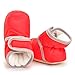 Enteer Infant Waterproof Snow Boots Premium Soft Sole Anti-Slip Warm Winter Prewalker Toddler Boots (7-12months, red)