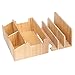 MobileVision Bamboo Charging Station with Extension Compartment for Smartphones, Tablets, & Laptops Charging Dock Plus Stationary Item Holder