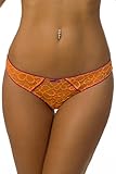 Velvet Kitten Sexy Always Floral Thong 124900 Large Orange