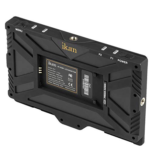 Ikan DH7 7" 4K Signal Support 1920x1200 HDMI On -Camera Field Monitor for Canon LP-E6 and Sony L (Black) (Certified Refurbished)