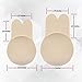 Adhesive Lift Bra Pads 2 Pairs, Invisible Backless Nipplecovers, Push Up Bra (C Cup, Beige)