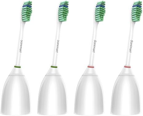 Sonimart Standard Replacement Toothbrush Heads for Philips Sonicare e-Series HX7022, 4 pack, fits Sonicare Advance, CleanCare, Elite, Essence and Xtreme Philips Brush Handles