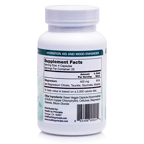Magnesium Supplement with Glycinate, Citrate, Taurate & Malate for