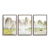 3 Piece Framed Canvas Wall Art Zen Canvas Prints Home Artwork Decoration for Living Room,Bedroom - 16