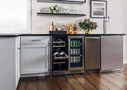 Avallon-AWC151DBLSS-15-Inch-Wide-23-Bottle-Capacity-Free-Standing-Wine-Cooler-with-LED-Lighting-and-Double-Pane-Glass