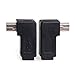 MOBOREST USB 2.0 Adapter Plug, USB to Micro USB Adapter, 90 Degree Left and Right Angle Mini USB Male to Micro USB Female Connector Adapter (1 Right - 1 Left)