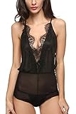 Avidlove Women Teddy Lingeries One Piece Jumpsuit Halter Babydoll Lace Chemise