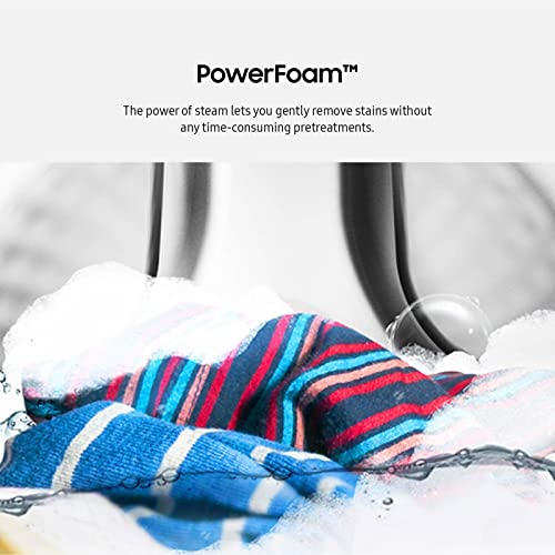 SAMSUNG 6.0 Cu Ft. Smart Dial Front Load Washer, Wash 2 Loads in 1