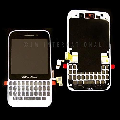 ePartSolution_LCD Display Touch Screen Digitizer Glass + Frame Assembly for Blackberry Q5 Replacement Part (White)