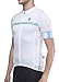 Santic Cycling Jerseys Men's Short Sleeve Bike Shirts Full Zip Bicycle Jacket with Pockets White L