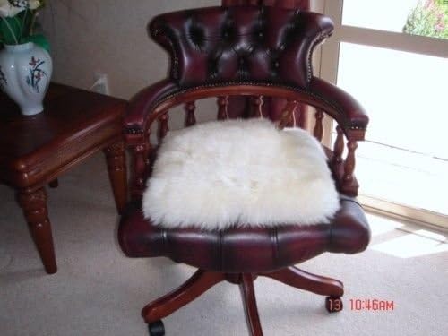 Genuine New Zealand Sheepskin Chair Pad Seat Pad Chair Cushion Seat Pad White