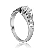 Fashion Plaza Christmas Gift Women Jewelry Use Crystal Wedding Ring R69