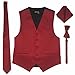 Spencer J's Men’s Formal Tuxedo Suit Vest Tie Bowtie and Pocket Square 4 Peace Set Verity of Colors