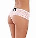 Dreamgirl womens Scalloped Stretch Lace Low-rise Crotchless Boyshort Underwear, Vintage Pink, Large US