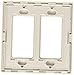 Leviton 80309-SW 2-Gang Decora Plus Wallplate Screwless Snap-On Mount, White, 20-Pack