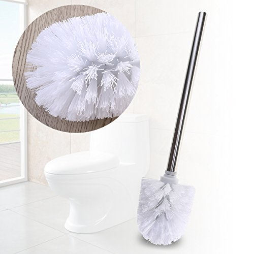 BESTOMZ Stainless Steel WC Bathroom Cleaning Toilet Brush Head Holder(3pcs)