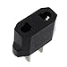 ANRANK E-U4113619AK European to USA American Outlet Plug Adapter (Black, 6-Pack)