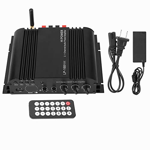 Yosooo Power Amplifier, Home Car Bluetooth 2.1 Channel HiFi Bass Power Amplifier USB with Remote Control