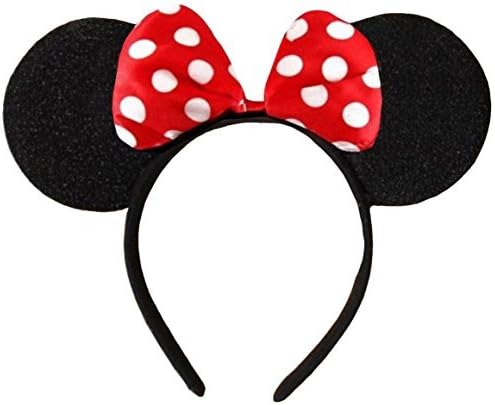 DangerousFX Black with Red Bow and White Polka Dot Minnie Mouse Disney  Fancy Dress Ears Head Band price in UAE | Amazon UAE | kanbkam