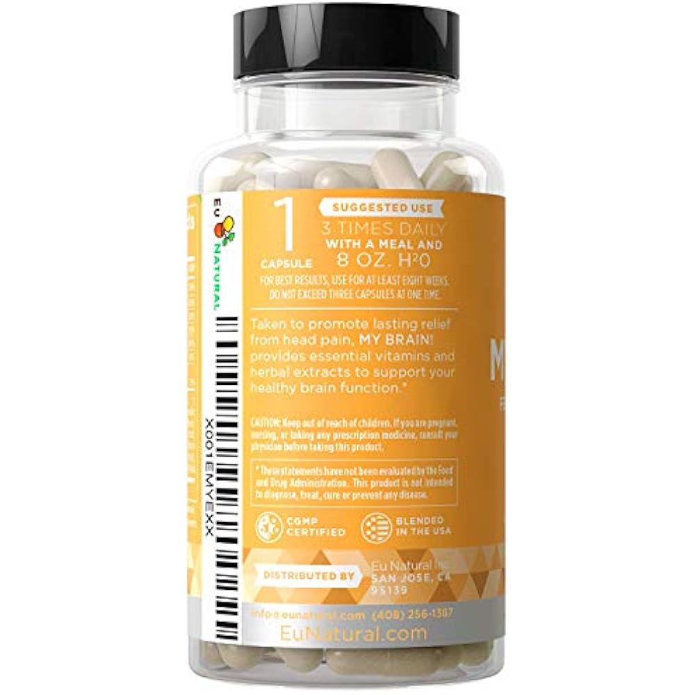 My Brain Natural Headache Vitamins Healthy Function, Ease Your Mind