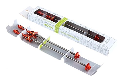 MOWA Mountain Mtb Bicycle Bike Ultralight Titanium Axle Wheel Hub Front and Rear Quick Release QR Skewer Set (Orange)