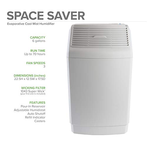 AIRCARE Space Saver Large Evaporative Whole House Commercial 6 Gallon