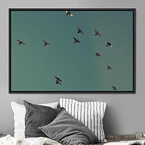 signwin Framed Canvas Wall Art Flying Together Birds...