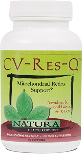 Natura Health Products - CV-Res-Q - Longevity Formula Featuring Resveratrol Quenches Free Radicals, Regulates Gene Behavior - 60 Softgels