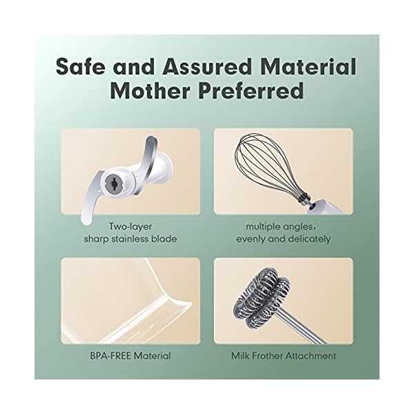 Hand-Blender-Set-6-in-1-Slaouwo-800W-Stainless-Steel-Stick-Blender-for-Soup-Electric-Hand-held-Immersion-Blender-with-Food-Processor-Beaker-Whisk-and-Milk-Frother-Anti-splash-Blades-for-Baby-Food Hand Blender Set 6 in 1, Slaouwo 800W Stainless Steel Stick Blender for Soup, Electric Hand-held Immersion Blender with Food Processor, Beaker, Whisk and Milk Frother, Anti-splash Blades for Baby Food