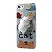 Squishy Cat Case for iPhone SE, DStores® Cute Squeeze Stretch Compress Slow Rising Healing Stress Reduce Soft Silicone 3D Cat Back TPU Cover for Apple iPhone 5/5S/SE (Type A)