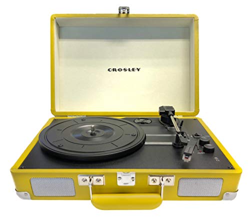 Crosley CR8005D-SU Cruiser Deluxe Bluetooth Sulphur Portable 3-Speed Turntable