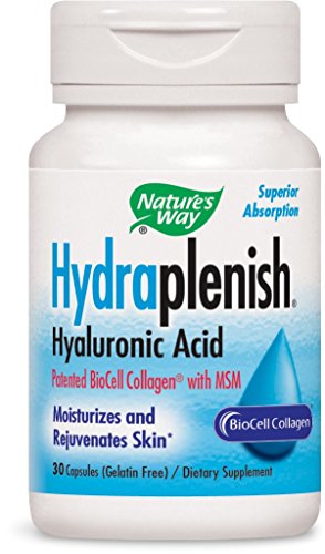 Nature's Way Hydraplenish Patented BioCell Collagen w/MSM, 30 Gelatin Free Capsules