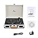 Vinyl Stereo White Record Player 3 Speed Portable Turntable Suitcase Built in 2 Speakers RCA Line Out AUX Headphone Jack PC Recorderthumb 4