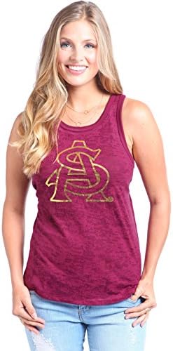NCAA Arizona State Sun Devils Women's Burnout Keyhole Tank Top, Maroon, Medium