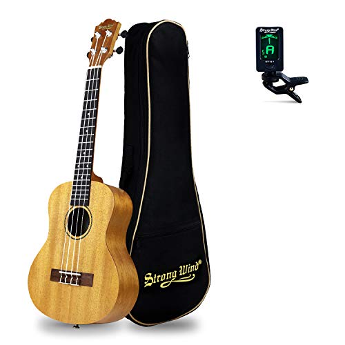 26in Tenor Ukulele Start Kit for Adults, Strong Wind Mahogany Body Hawaiian Ukeleles for Beginners, Professional Music Instrument Beginners Kit with Gig Bag, Tuner (Best Instruments For Beginners)