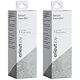 Cricut Joy Smart Glitter Iron On - Silver, 2-Pack (5.5"x19" Rolls) - HTV Heat Transfer Vinyl, Compatible with Cricut Joy Machine
