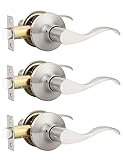 Mengico 3 Pack Satin Nickel Modern Interior Passage