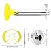 Pineapple Corer Cutter Slicer Peeler, GIPTIME Stainless Steel Pineapple Tools, Easy To Use and Clean, Dishwasher Safe, 8 Fruit Forks As Bonus, Yellow
