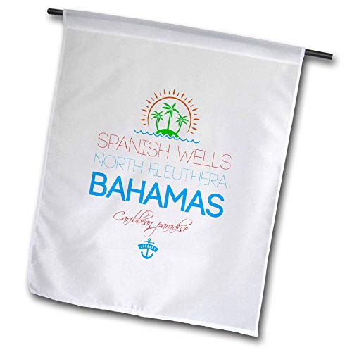 3dRose fl_318397_1 Flag, Spanish Wells, North Eleuthera, Bahamas. Summer Vacati…