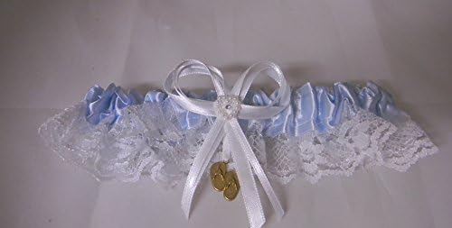 Wedding Ceremony Reception Sunsets Beach Life Flip Flop Garter Blue