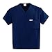 Medline PerforMAX One-Pocket Reversible Scrub Top, ANG-CC, Medium, Navy