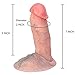 Hyper Realistic Ultra Soft Silicone Dildo Lifelike Vein Superior Penis Dual Layer Liquid Silicone Bendable Penis with Suction Cup Adult Sex Massage Masturbation Toys for Women 7 inch (Natural Flesh)