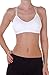 Humble Chic Criss Cross Back Padded Sports Bra - Light Support Wireless Strappy Bralette, White One Size, Ivory