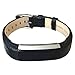 Eazior Bands for Fitbit Alta / Alta HR, Adjustable Comfortable Alta Accessories Leather Wristband (Black)